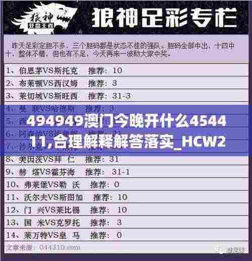 494949澳门今晚开什么454411,合理解释解答落实_HCW2.62.67投资版
