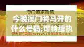 今晚澳门特马开的什么号码,可持续执行探索_MPE8.18.71目击版