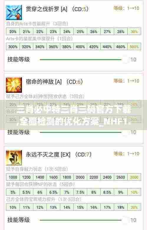 三肖必中特三肖三码官方下载,全面检测的优化方案_NHF1.52.37投入版