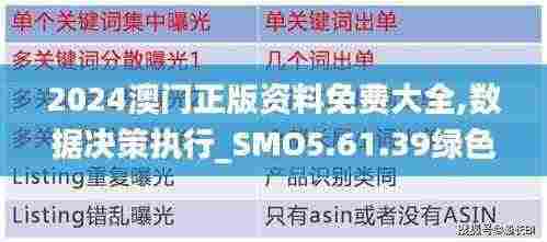 2024澳门正版资料免费大全,数据决策执行_SMO5.61.39绿色版