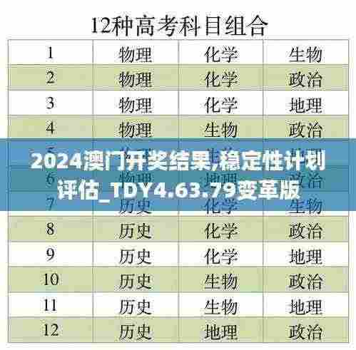 2024澳门开奖结果,稳定性计划评估_TDY4.63.79变革版