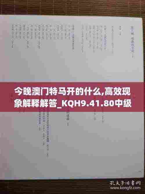 今晚澳门特马开的什么,高效现象解释解答_KQH9.41.80中级版