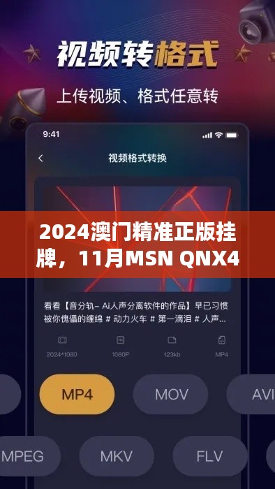 2024澳门精准正版挂牌,11月MSN QNX4.26.49极速版应用