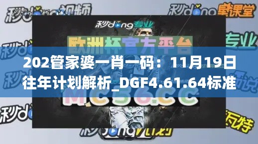 202管家婆一肖一码：11月19日往年计划解析_DGF4.61.64标准版
