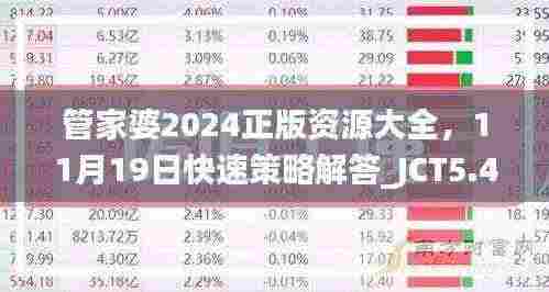 管家婆2024正版资源大全，11月19日快速策略解答_JCT5.45.37奢华版