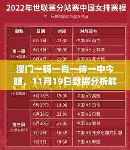 澳门一码一肖一待一中今晚，11月19日数据分析解读_UMB1.13.64影像版