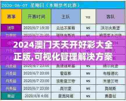 2024澳门天天开好彩大全正版,可视化管理解决方案_FKW92.503黑科技版