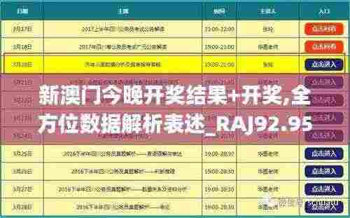 新澳门今晚开奖结果+开奖,全方位数据解析表述_RAJ92.952声学版