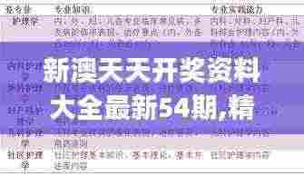 新澳天天开奖资料大全最新54期,精准分析实践_RLA92.773荣耀版