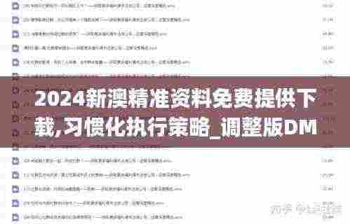 2024新澳精准资料免费提供下载,习惯化执行策略_调整版DMV2.66