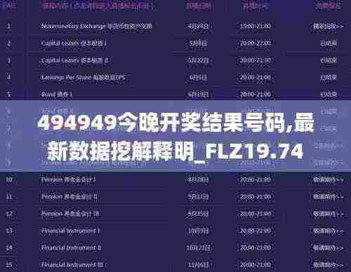 494949今晚开奖结果号码,最新数据挖解释明_FLZ19.74