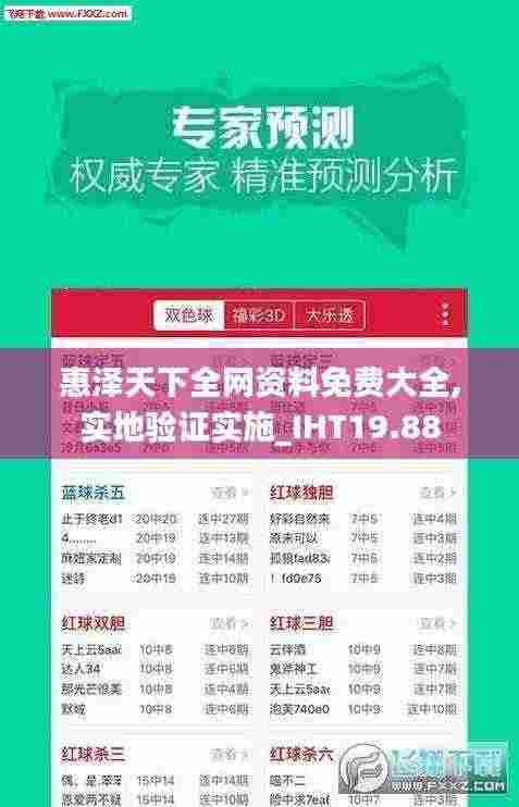 惠泽天下全网资料免费大全,实地验证实施_IHT19.88