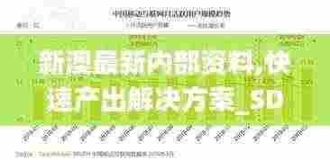 新澳最新内部资料,快速产出解决方案_SDF9.57