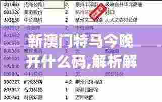 新澳门特马今晚开什么码,解析解释说法_AOS9.90