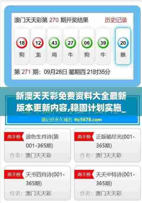 新澳天天彩免费资料大全最新版本更新内容,稳固计划实施_YBD19.91