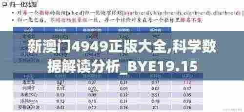 新澳门4949正版大全,科学数据解读分析_BYE19.15