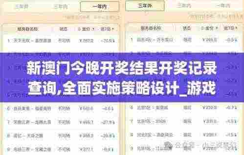 新澳门今晚开奖结果开奖记录查询,全面实施策略设计_游戏版BCL5.82