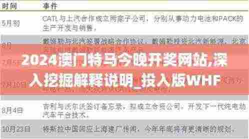 2024澳门特马今晚开奖网站,深入挖掘解释说明_投入版WHF5.87