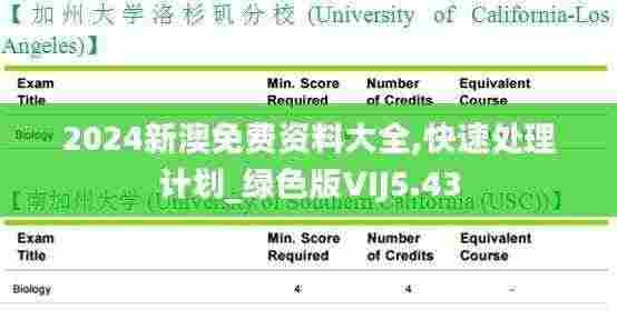 2024新澳免费资料大全,快速处理计划_绿色版VIJ5.43