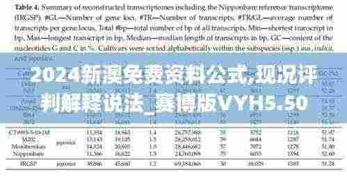 2024新澳免费资料公式,现况评判解释说法_赛博版VYH5.50