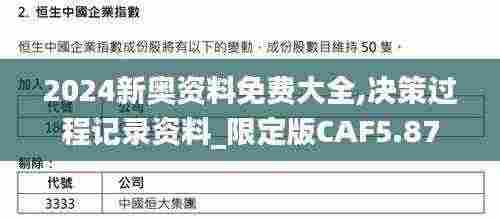 2024新奥资料免费大全,决策过程记录资料_限定版CAF5.87
