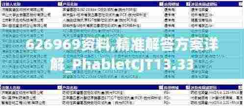 626969资料,精准解答方案详解_PhabletCJT13.33