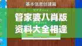 管家婆八肖版资料大全相逢一笑,统计材料解释设想_梦想版CCX13.61
