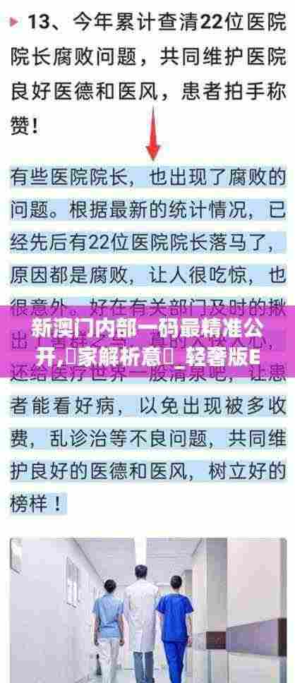 新澳门内部一码最精准公开,專家解析意見_轻奢版EIH13.97