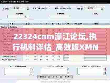 22324cnm濠江论坛,执行机制评估_高效版XMN7.17