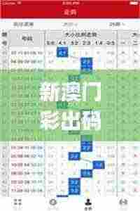新澳门彩出码综合走势图表大全,现况评判解释说法_黑科技版DXY7.62