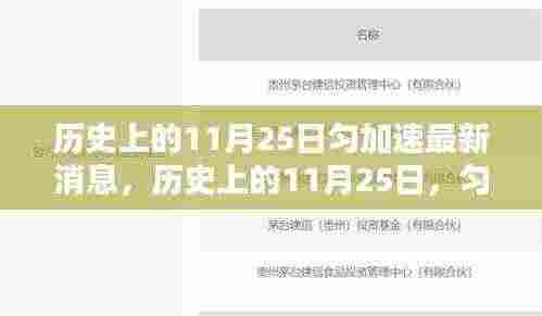 历史上的11月25日，匀加速科技最新消息揭秘与回顾