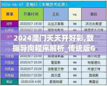 2024澳门天天开好彩,数据导向程序解析_传统版GQN7.21