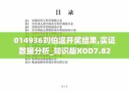 014936刘伯温开奖结果,实证数据分析_知识版XOD7.82