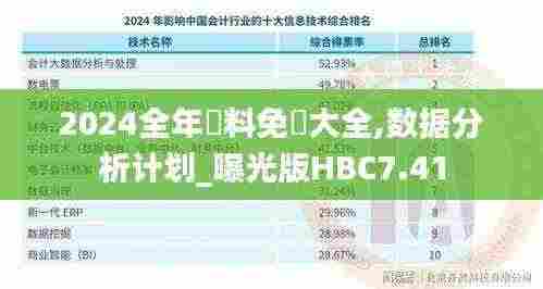 2024全年資料免費大全,数据分析计划_曝光版HBC7.41