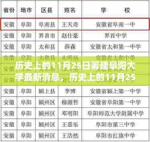 历史上的11月25日，阜阳大学筹建最新进展与未来辉煌展望