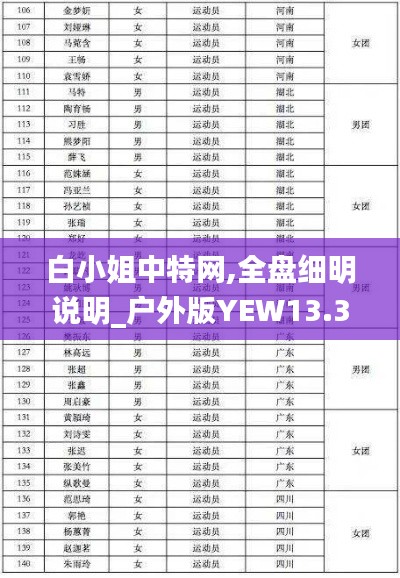 白小姐中特网,全盘细明说明_户外版YEW13.33