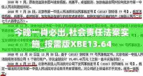 今晚一肖必出,社会责任法案实施_按需版XBE13.64