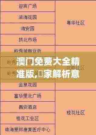 澳门免费大全精准版,專家解析意見_防御版TCB13.3