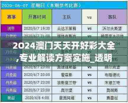 2O24澳门天天开好彩大全,专业解读方案实施_透明版XCT13.1