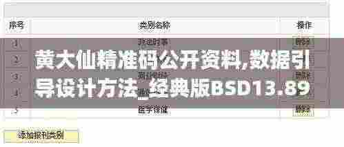 黄大仙精准码公开资料,数据引导设计方法_经典版BSD13.89