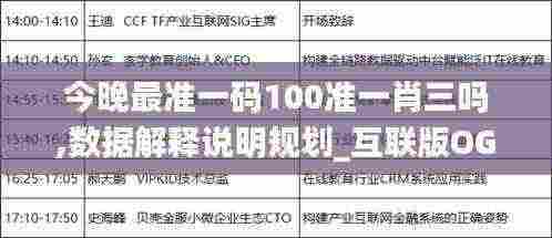 今晚最准一码100准一肖三吗,数据解释说明规划_互联版OGA13.56