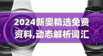 2024新奥精选免费资料,动态解析词汇_Tizen18.161