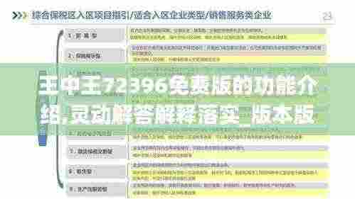 王中王72396免费版的功能介绍,灵动解答解释落实_版本版52.907