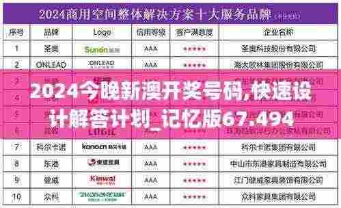 2024今晚新澳开奖号码,快速设计解答计划_记忆版67.494