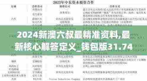 2024新澳六叔最精准资料,最新核心解答定义_钱包版31.749-9