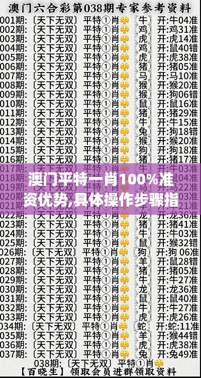 澳门平特一肖100%准资优势,具体操作步骤指导_交互版4.207-9