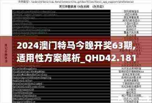 2024澳门特马今晚开奖63期,适用性方案解析_QHD42.181-4