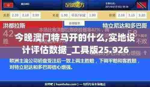 今晚澳门特马开的什么,实地设计评估数据_工具版25.926