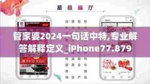管家婆2024一句话中特,专业解答解释定义_iPhone77.879