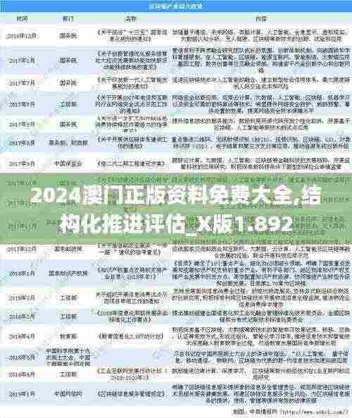 2024澳门正版资料免费大全,结构化推进评估_X版1.892